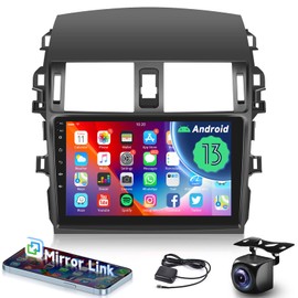Car Stereo for Toyota Corolla 2009 2010 2011 2012 2013 Radio Android GPS Navigation, Rimoody 9 Inch Touch Screen Bluetooth WiFi Mirror Link FM HiFi SWC Rear View Camera Microphone