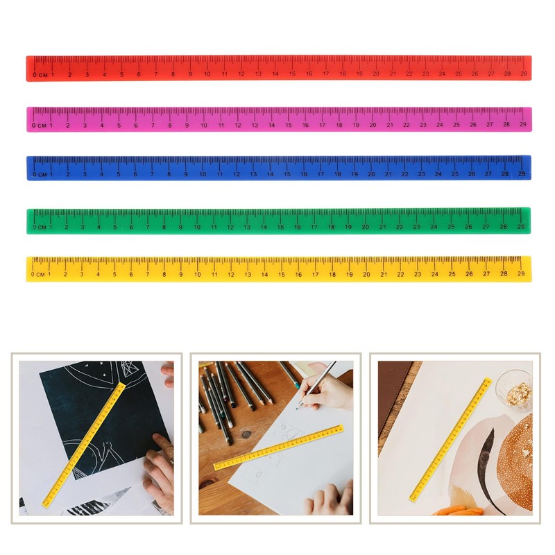 Operitacx 5pcs Tape Measure Practical rulers Ruler with Centimeters Students