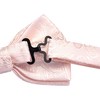 GUSLESON Blush Pink Bow Tie for Men Pre-Tied Silk Paisley