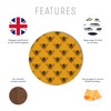 1 x Beautiful Bees Pattern Art - Round Coaster Kitchen