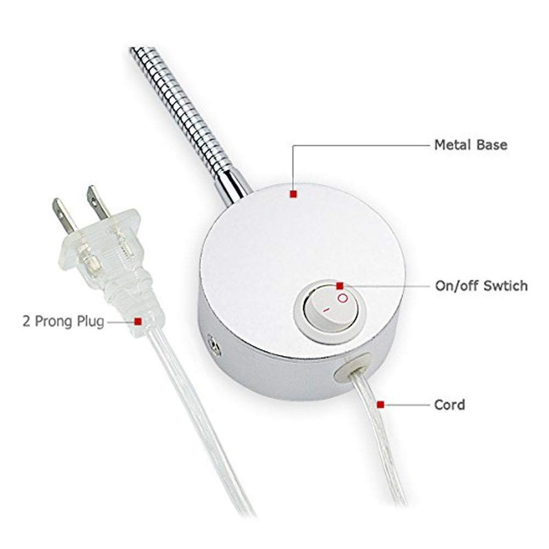Lysed Wall Mounted Reading Light,Plug in Wall Light Wall Mount