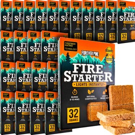 Fire Starter Cubes, 768 pcs - Easy BBQ Ignition - Natural, Waterproof & Odorless Firestarter Squares for Campfire, Charcoal Grill, Outdoor Fire Pit, Wood Stove, Fireplace, Logs - Camping Essentials