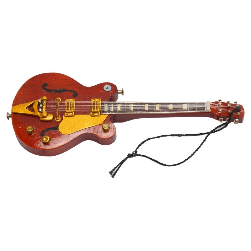 Miniature Electric Guitar Model Innovative Simulation Hand Crafted Wooden Guitar