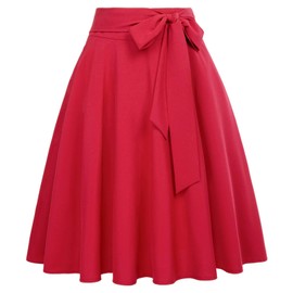 Belle Poque BP561 Women's Swing Skirt 50s Retro Vintage Rockabilly Knee-Length Festive Skirts. - Bp561-14, size: l