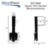 RecPro RV Bumper Mount Tire Carrier | Trailer Spare Carrier