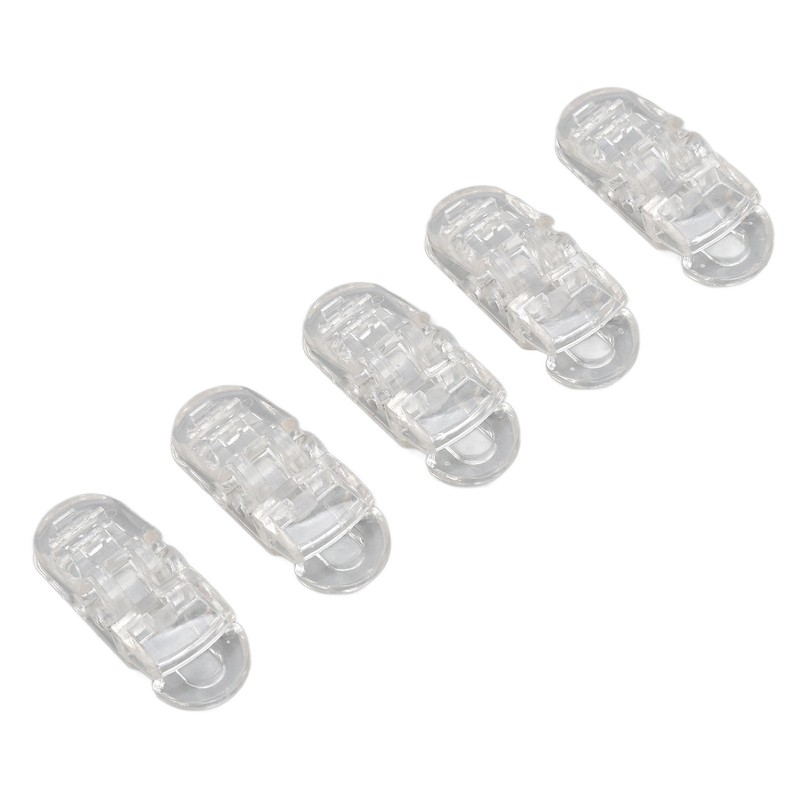 20pcs Hearing Aid Lanyard Clip ABS Portable Transparent Clip Accessory