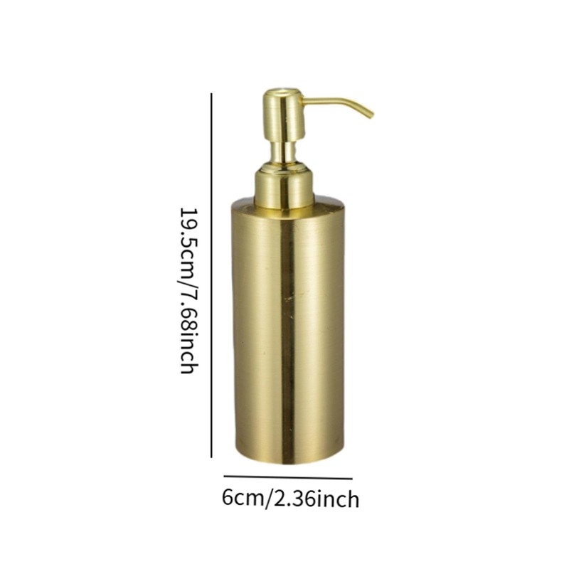 Fenteer 260ml Gold Soap Dispenser Hand Soap Dispenser for Kitchen