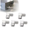 TEHAUX 5Pc Male to Female Right Angle Connector Adapter for