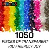Minizfigs 1050PCS Trans-Variety 1x1 Round Plates Bulk Building Blocks Parts