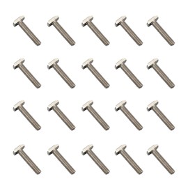 20Pcs M8x50mm 304 Stainless Steel T-Slot Bolt Full Thread T-Shaped Bolt Screw 17.8mm Head Size