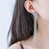 Star Long Tassel Earrings for Women Sparkly Rhinestone Fringe Chandelier