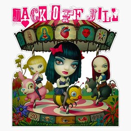 Jack Off Jill Waterproof Vinyl Window Bumper Sticker Decal 5"