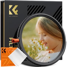 K&F Concept 55mm 3in1 1/4 Black Diffusion & CPL & ND Filter, Variable ND2-32 Polarising Mist Soft Filter Ultra Slim, Japan Optics, Multi Coated, with Cleaning Cloth (Nano-X Series)