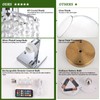 Shenmoyl Set of 2 Crystal Battery Operated Wall Sconce,Rechargeable Wall