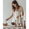 Ivory Taper Candle 10 Inch Candlesticks Unscented Dripless Yellow Lemon