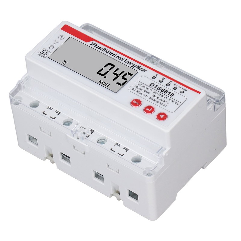3 Phase 4 Wire Energy Meter LCD Display Multifunctional Button
