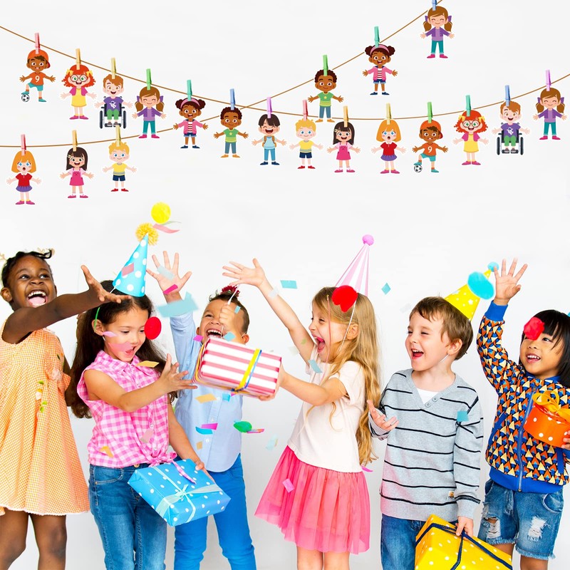 50Pcs Diversity Students Cutouts Bulletin Board Decorations, Multicultural Children Cutouts