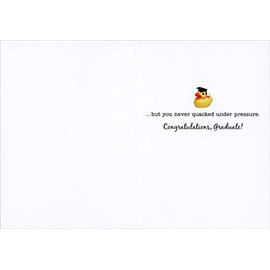 RSVP Rubber Duck in Grad Cap Humorous : Funny Graduation Congratulations Card