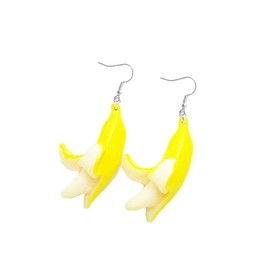 Fashion Fruit Banana Dangle Earrings for Women - Fruits Funny Earrings Yellow Banana Earring