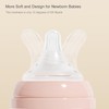 Gulicola Natural Glass Baby Bottle for Breastfed Babies, Anti-Colic Baby
