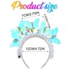 Zoestar LED Butterfly Headband Rhinestone Luminous Headbands Sparkly Crystal Headwear