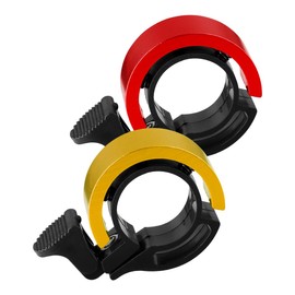 GLADFRESIT 2PCS Bicycle Hidden Bell Super Loud Cycling Horn for Folding Bike Mountain Bike for Alerting Passers-By (Black and Silver)