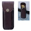 LEATHUX Leather Knife Sheath for Belt, Handmade 5.5” Folding Knife