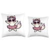 Cat Skirt Heart Shape Sunglasses Dabbing Dance Lover Throw Pillow