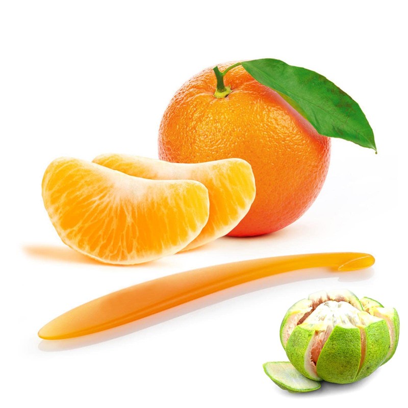 AWAVM 1PC Plastic Orange Peeler, Long-Handle Orange Peeler Tool Orange