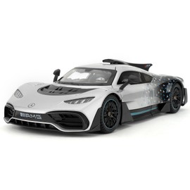 imtfzct 1/18 Mercedes AMG ONE Die-cast Model Car, Collectible Alloy Model with Sound and Light Function and Pullback Function, Silver
