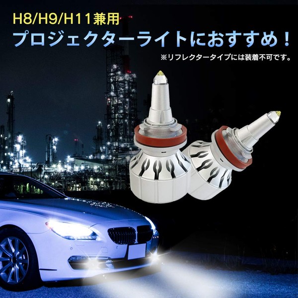 Linksauto 360° Full Illumination LED Glass Pillar Valve D1S/D2S/D3S/D4S (For Mitsubishi), 2 Lights for Cars