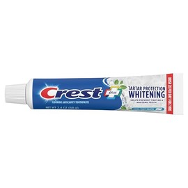 Crest- Dentífrico contra el sarro y anticavidad con flúor, pasta regular, 2.4 oz (Paquete de 3)