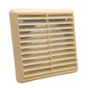 Kair Beige Louvred Wall Vent Grille 155mm External Dimension with
