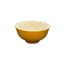 Kitchen Basics 4.5" Mini Bowls (Set of 4) - 8.7oz Embossed Ceramic Bowl, Ideal for Dips, Nuts, Candy, Ice Cream - Colorful Bowl Set, Stackable & Durable Fruit Bowl (Assorted Colors)