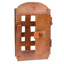 STALLION HARDWARE Hand-Forged Iron Speakeasy Rust Finish Door Grill – Easy Installation