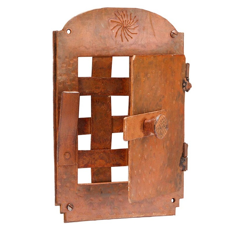 STALLION HARDWARE Hand-Forged Iron Speakeasy Rust Finish Door Grill –