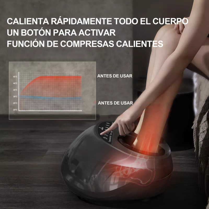 Máquina Masajeadora de Pies Eléctrica Shiatsu | Con Rodillos Rebefor