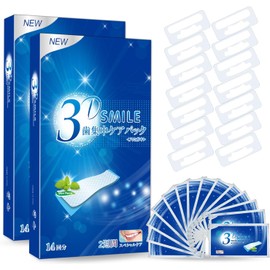 3D Smile Whitening Sheet, Set of 2, 4 Weeks, Teeth Whitening, Home Whitening, Self Whitening, Toothpaste, 56 Sheets