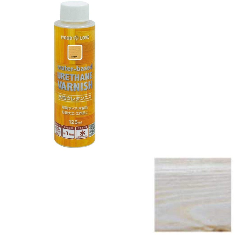 Nippe Wood Love Water-Based Urethane Varnish, Clear, 4.2 fl oz