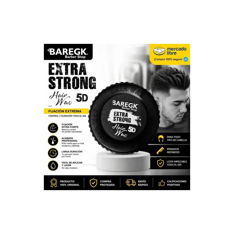 2 Pzas De Cera Hair Wax 5d Extra Fijación 150