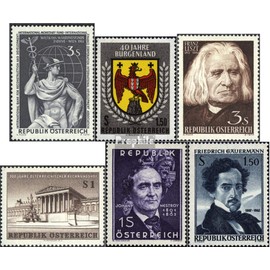 Austria 1097,1098,1099,1101,1109, 1110 (Complete.Issue.) 1961/62 Liszt, Burgenland u.A. (Stamps for Collectors)
