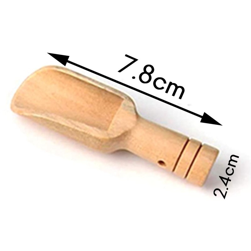 Harewtwy 40 Pcs Mini Wooden Spoon, Mini Bath Salt Spoon,