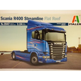 Italeri Scania 3947 - 1:24 Scania R400 Streamline (Flat Roof), Model Building, Kit, Standing Model Building, Crafts, Hobby, Gluing, Plastic Kit