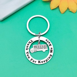 School Bus Driver Gifts for Men Christmas Keyring Thank You Gift for Bus Driver Back to School Gift Keyring Bus Driver Appreciation Gift End of The School Year Gift Graduation Keyring for Friend