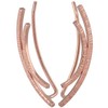 Rose gold-plated minimalist ear cuff earrings made of sterling silver,