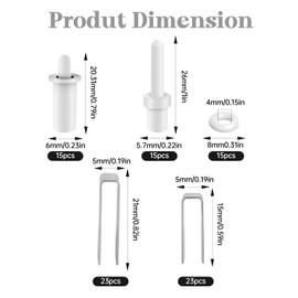 85 Pcs Shutter Repair Kit, Plantation Shutter Repair Tool Set, Includes Spring Loaded Shutter Replacement Pins, 0.75inch and 0.6inch Tilt Rod Louvers Staples for Shutters