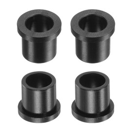 uxcell 4pcs Flanged Sleeve Bearings Plastic Bushings 9.6mm Bore x 12.7mm OD x 13.4mm Length Nylon Bushings, Black
