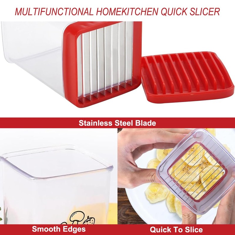 Aililong 2 pieces fruit and vegetable slicer, stainless steel slicer,