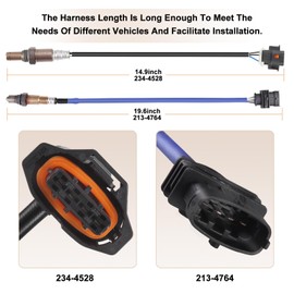 O2 Oxygen Sensor Upstream Downstream Fits for Chevy Cruze 2011-2016, Sonic 2012-2013 2017-2020 1.4L L4 Turbo, O2 Sensors Replace 234-4528 234-4529 2Pcs