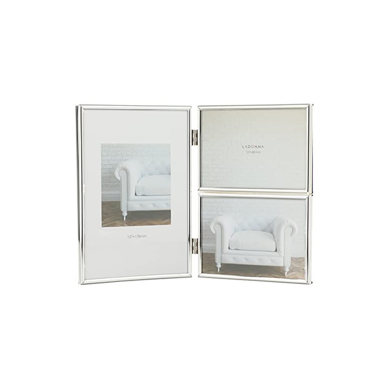 LADONNA SK1-30 Radonna Living Photo Frame, Silver, 3 Sides